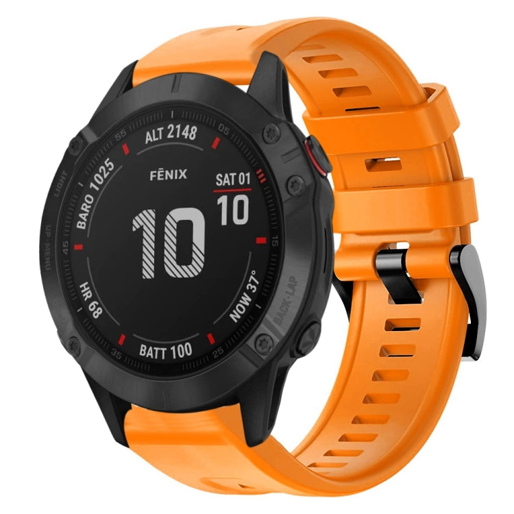 Cinturino in silicone tinta unita con fibbia in metallo, For Garmin Fenix 6 Pro GPS, For Garmin Fenix 6 Sapphire GPS, For Garmin Fenix 5