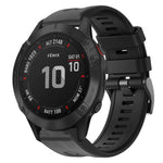 Cinturino in silicone tinta unita con fibbia in metallo, For Garmin Fenix 6 Pro GPS, For Garmin Fenix 6 Sapphire GPS, For Garmin Fenix 5