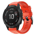 Cinturino in silicone tinta unita con fibbia in metallo, For Garmin Fenix 6 Pro GPS, For Garmin Fenix 6 Sapphire GPS, For Garmin Fenix 5