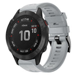 Cinturino in silicone tinta unita con fibbia in metallo, For Garmin Fenix 6 Pro GPS, For Garmin Fenix 6 Sapphire GPS, For Garmin Fenix 5