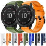 Cinturino in silicone tinta unita con fibbia in metallo, For Garmin Fenix 6 Pro GPS, For Garmin Fenix 6 Sapphire GPS, For Garmin Fenix 5