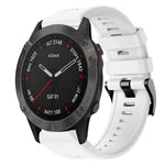Cinturino in silicone tinta unita con fibbia in metallo, For Garmin Fenix 6 Pro GPS, For Garmin Fenix 6 Sapphire GPS, For Garmin Fenix 5