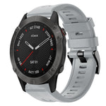 Cinturino in silicone tinta unita con fibbia in metallo, For Garmin Fenix 6 Pro GPS, For Garmin Fenix 6 Sapphire GPS, For Garmin Fenix 5