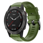 Cinturino in silicone tinta unita con fibbia in metallo, For Garmin Fenix 6 Pro GPS, For Garmin Fenix 6 Sapphire GPS, For Garmin Fenix 5