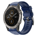 Cinturino in silicone tinta unita con fibbia in metallo, For Garmin Fenix 6 Pro GPS, For Garmin Fenix 6 Sapphire GPS, For Garmin Fenix 5