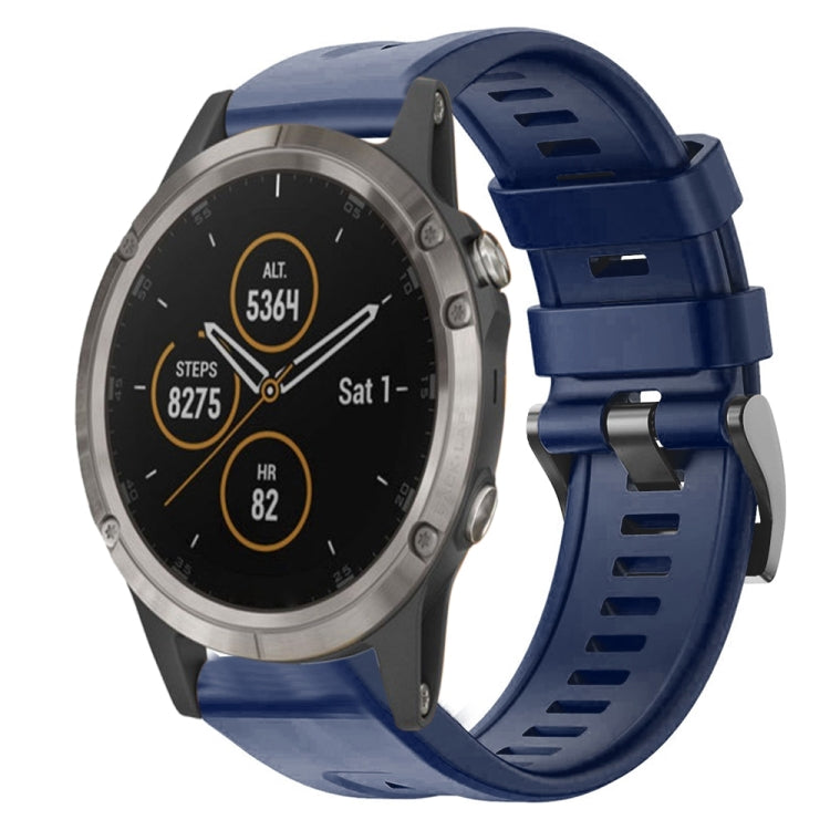 Cinturino in silicone tinta unita con fibbia in metallo, For Garmin Fenix 6 Pro GPS, For Garmin Fenix 6 Sapphire GPS, For Garmin Fenix 5