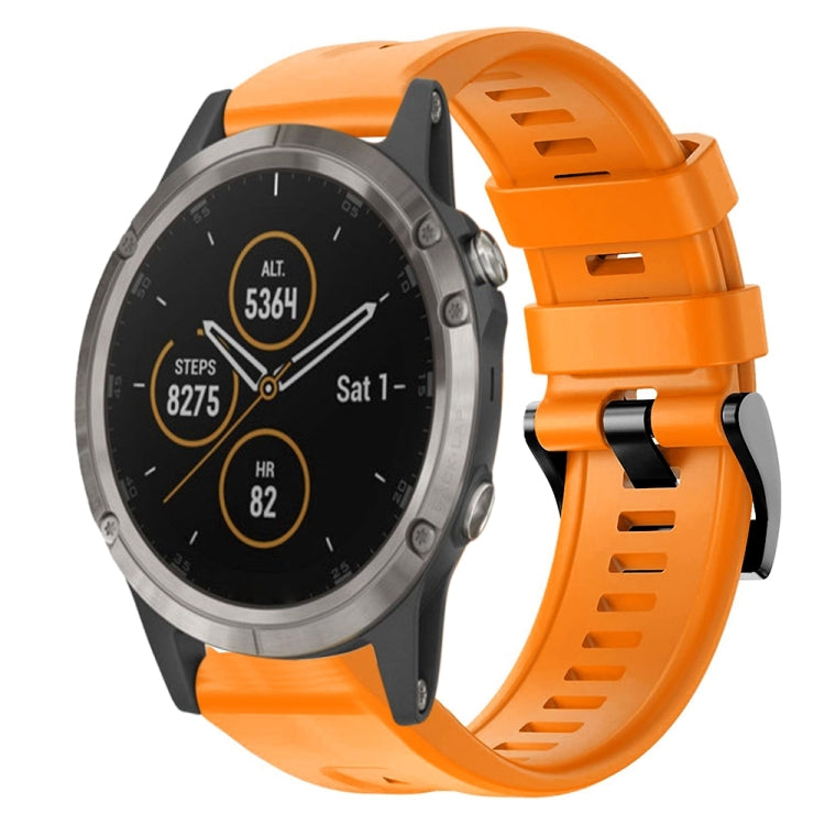 Cinturino in silicone tinta unita con fibbia in metallo, For Garmin Fenix 6 Pro GPS, For Garmin Fenix 6 Sapphire GPS, For Garmin Fenix 5