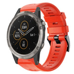 Cinturino in silicone tinta unita con fibbia in metallo, For Garmin Fenix 6 Pro GPS, For Garmin Fenix 6 Sapphire GPS, For Garmin Fenix 5