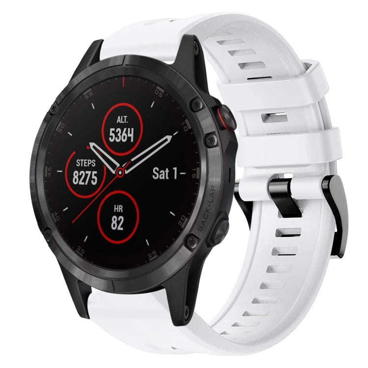 Cinturino in silicone con fibbia metallo per Garmin Fenix 5 Plus