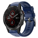 Cinturino in silicone tinta unita con fibbia in metallo, For Garmin Fenix 5 plus, For Garmin Quatix 5, For Garmin Quatix 5 Sapphire