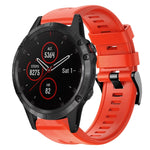 Cinturino in silicone tinta unita con fibbia in metallo, For Garmin Fenix 5 plus, For Garmin Quatix 5, For Garmin Quatix 5 Sapphire