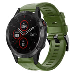 Cinturino in silicone tinta unita con fibbia in metallo, For Garmin Fenix 5 plus, For Garmin Quatix 5, For Garmin Quatix 5 Sapphire