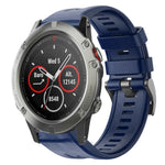 Cinturino in silicone tinta unita con fibbia in metallo, For Garmin Fenix 5 plus, For Garmin Quatix 5, For Garmin Quatix 5 Sapphire