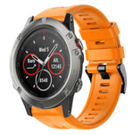 Cinturino in silicone tinta unita con fibbia in metallo, For Garmin Fenix 5 plus, For Garmin Quatix 5, For Garmin Quatix 5 Sapphire