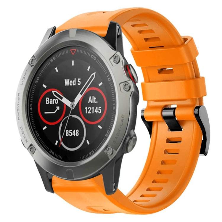 Cinturino in silicone tinta unita con fibbia in metallo, For Garmin Fenix 5 plus, For Garmin Quatix 5, For Garmin Quatix 5 Sapphire