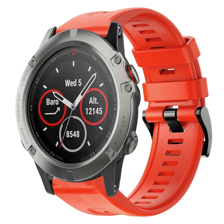 Cinturino in silicone tinta unita con fibbia in metallo, For Garmin Fenix 5 plus, For Garmin Quatix 5, For Garmin Quatix 5 Sapphire
