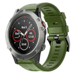 Cinturino in silicone tinta unita con fibbia in metallo, For Garmin Fenix 5 plus, For Garmin Quatix 5, For Garmin Quatix 5 Sapphire