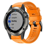 Cinturino in silicone tinta unita con fibbia in metallo, For Garmin Fenix 5 plus, For Garmin Quatix 5, For Garmin Quatix 5 Sapphire
