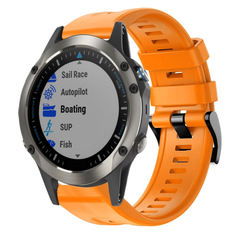 Cinturino in silicone tinta unita con fibbia in metallo, For Garmin Fenix 5 plus, For Garmin Quatix 5, For Garmin Quatix 5 Sapphire