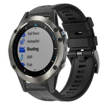 Cinturino in silicone tinta unita con fibbia in metallo, For Garmin Fenix 5 plus, For Garmin Quatix 5, For Garmin Quatix 5 Sapphire