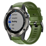 Cinturino in silicone tinta unita con fibbia in metallo, For Garmin Fenix 5 plus, For Garmin Quatix 5, For Garmin Quatix 5 Sapphire