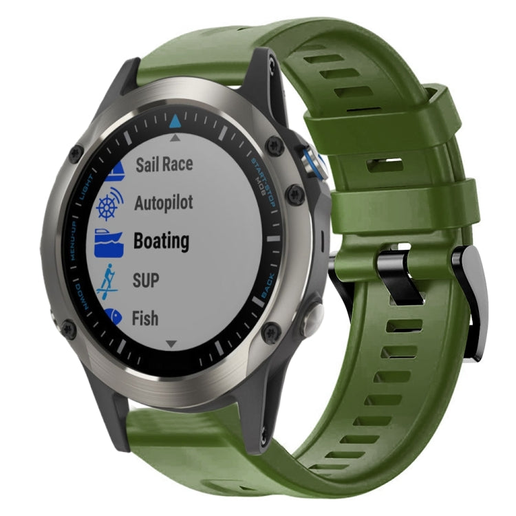 Cinturino in silicone tinta unita con fibbia in metallo, For Garmin Fenix 5 plus, For Garmin Quatix 5, For Garmin Quatix 5 Sapphire