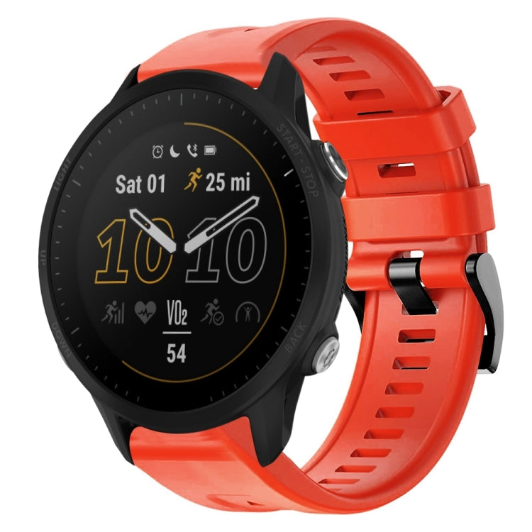 Cinturino in silicone tinta unita con fibbia in metallo, For Garmin Forerunner 955, For Garmin Forerunner 945, For Garmin Forerunner 935
