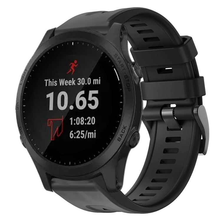 Cinturino in silicone tinta unita con fibbia in metallo, For Garmin Forerunner 955, For Garmin Forerunner 945, For Garmin Forerunner 935