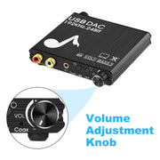 Convertitore digitale-analogico AY107 Decodificatore audio analogico in fibra ottica Convertitore audio digitale scheda audio USB