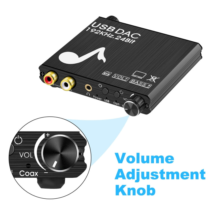 Convertitore digitale-analogico AY107 Decodificatore audio analogico in fibra ottica Convertitore audio digitale scheda audio USB