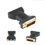 Convertitore di componenti AV audio video placcato oro DVI-I 24+5 maschio a 3 RCA placcato oro