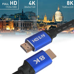 HD08 Cavo HDMI Set-top box per proiezione di computer TV HDMI 2.1 ultra trasparente 8K 5M