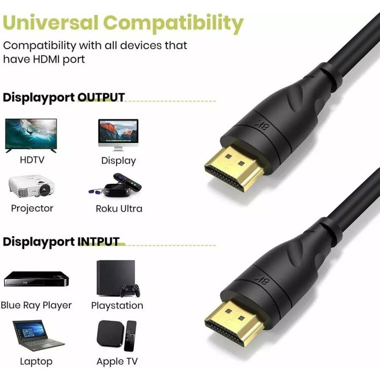 HD09 Cavo HDMI 8K Ultra HD 2.1 TV Proiettore per computer Dome Box 5M