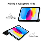 Per iPad 10.2 2022 ENKAY Tri-fold Custer Texture Custodia Smart con supporto in pelle, For iPad 10th Gen 10.9 2022