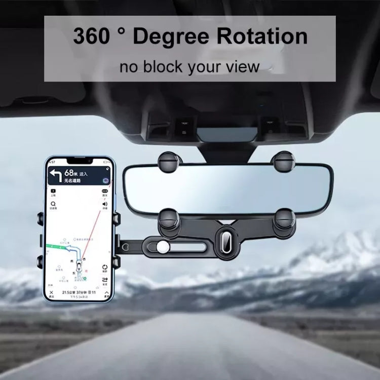 H03 Porta cellulare per specchietto retrovisore per auto, rotazione a 360°, pieghevole, H03
