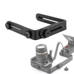 NST-6494 Staffa flash per fotocamera a forma di doppia L per adattatore hot shoe da 1/4 di pollice in lega di alluminio