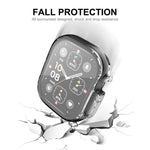 Per Apple Watch Ultra 49mm ENKAY Custodia morbida in TPU trasparente a copertura totale con pellicola per schermo