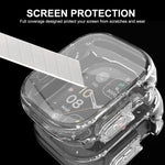 Per Apple Watch Ultra 49mm ENKAY Custodia morbida in TPU trasparente a copertura totale con pellicola per schermo