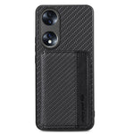 Per Honor 70 Custodia per telefono con borsa per carte magnetiche in fibra di carbonio