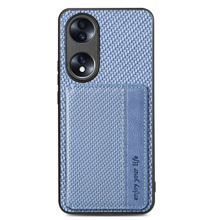 Per Honor 70 Custodia per telefono con borsa per carte magnetiche in fibra di carbonio