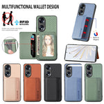 Per Honor 70 Custodia per telefono con borsa per carte magnetiche in fibra di carbonio