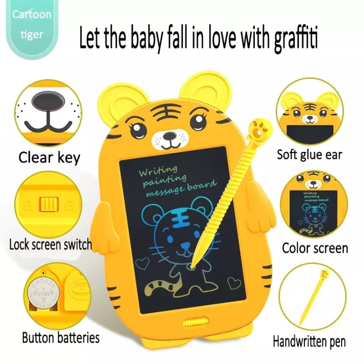 HYD-8511 Cartoon Kids LCD ABS Graffiti che disegnano la lavagna colorata con mani, Tiger