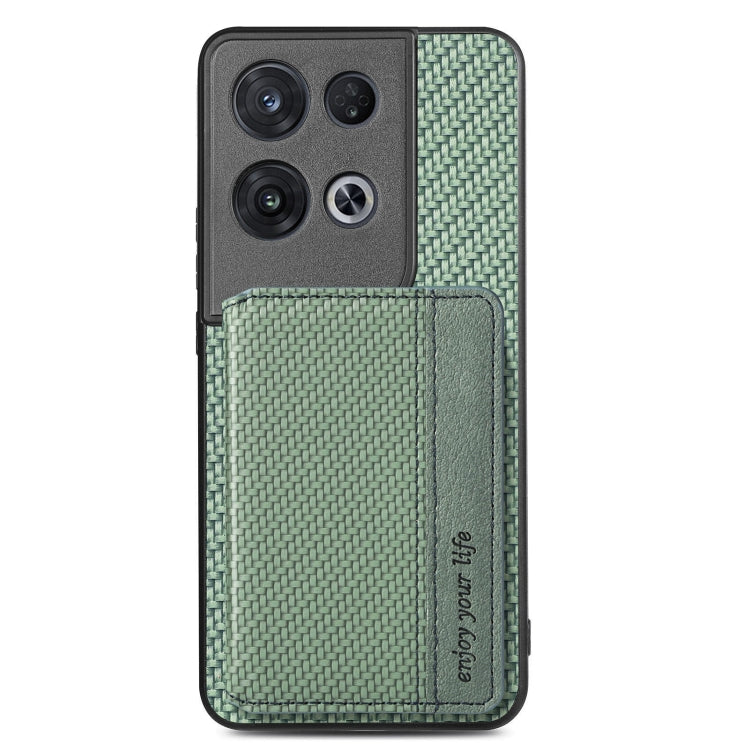 Per OPPO Reno 8 Pro Custodia per telefono con borsa magnetica in fibra di carbonio