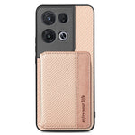 Per OPPO Reno 8 Pro Custodia per telefono con borsa magnetica in fibra di carbonio