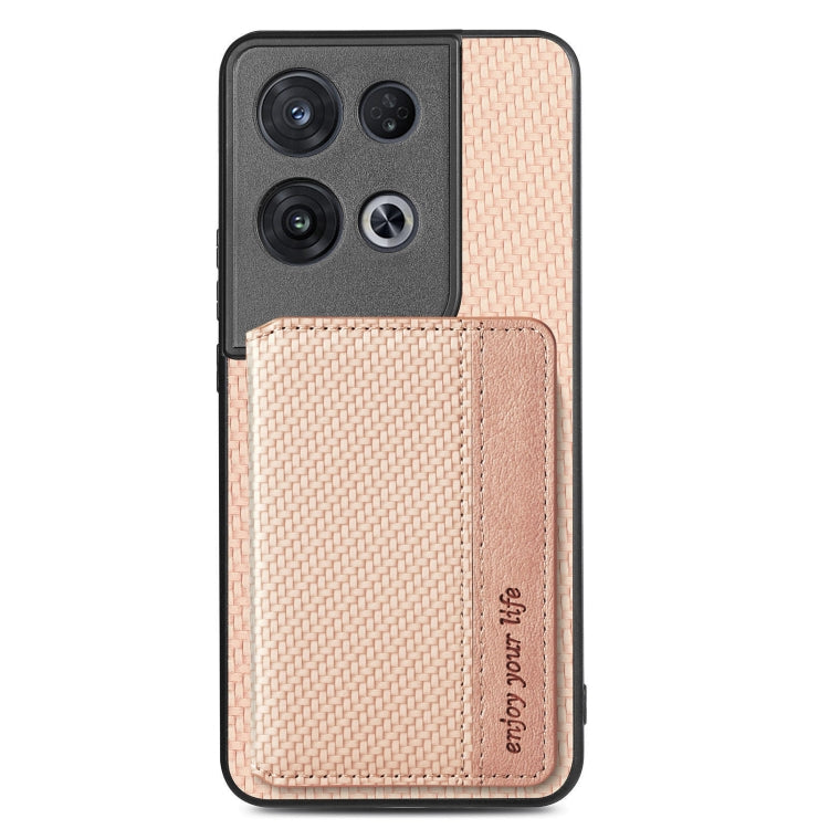 Per OPPO Reno 8 Pro Custodia per telefono con borsa magnetica in fibra di carbonio