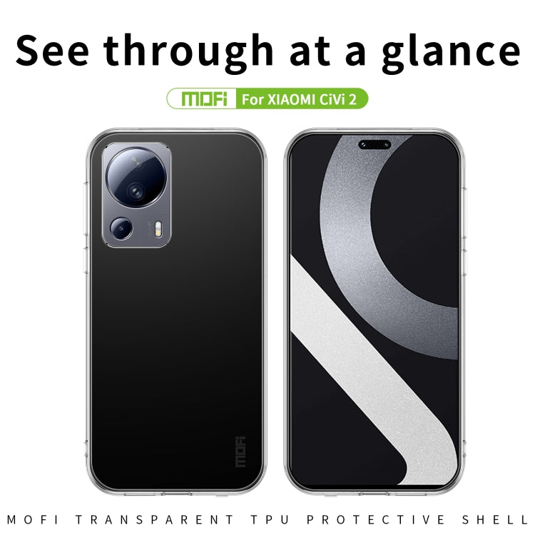 Custodia per telefono in TPU ultrasottile serie MOFI Ming, For Xiaomi Civi 2, For OPPO A17