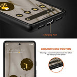 Per la custodia del telefono con cover posteriore in pelle color flusso Google Pixel 7, For Google Pixel 7