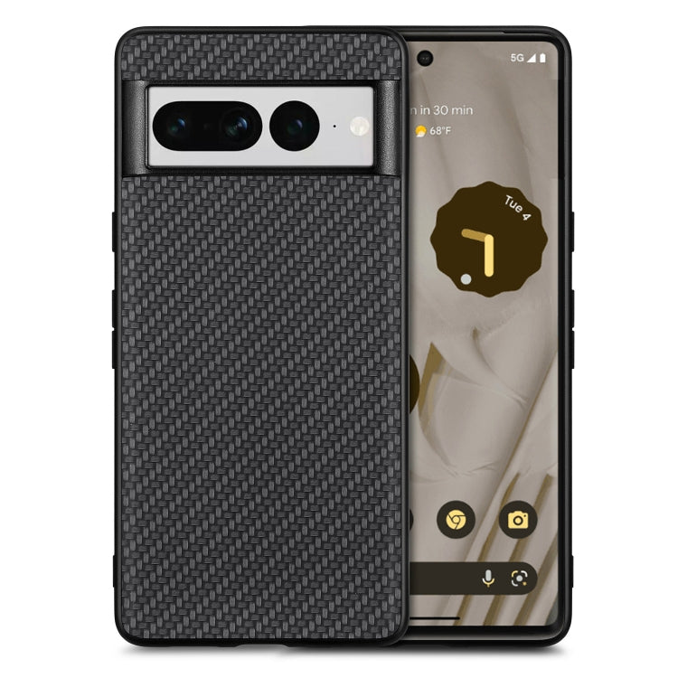 Per Google Pixel 7 Pro Custodia per telefono con cover posteriore in pelle con texture in fibra di carbonio, For Google Pixel 7 Pro