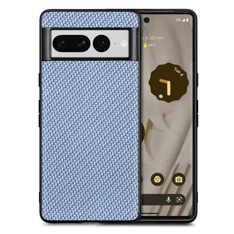 Per Google Pixel 7 Pro Custodia per telefono con cover posteriore in pelle con texture in fibra di carbonio, For Google Pixel 7 Pro
