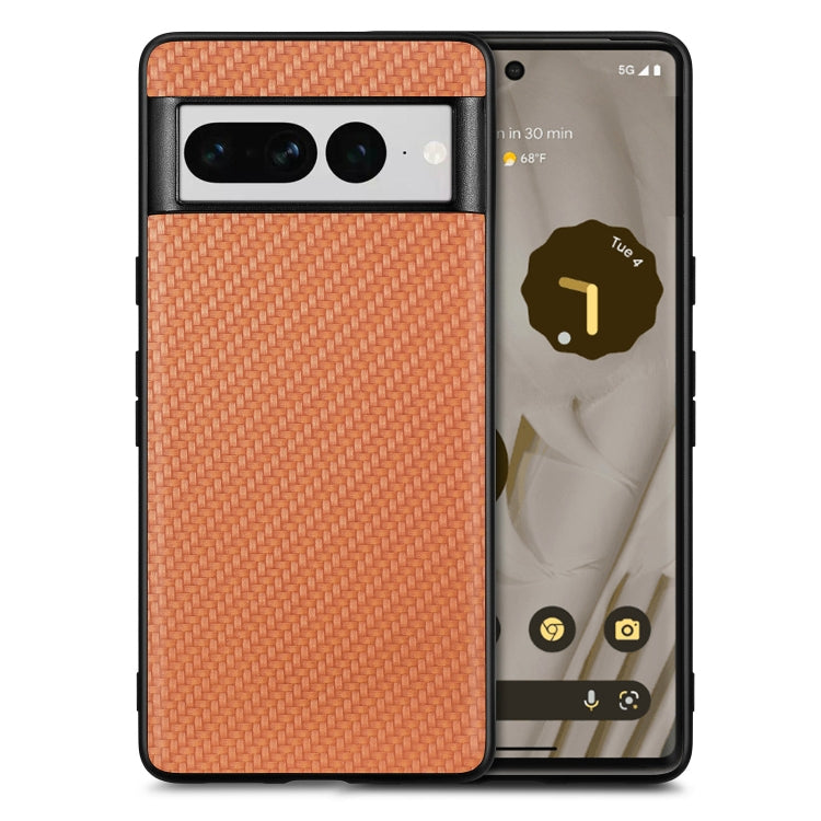 Per Google Pixel 7 Pro Custodia per telefono con cover posteriore in pelle con texture in fibra di carbonio, For Google Pixel 7 Pro
